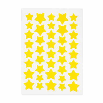 Star Acne Patches Yellow 5 Sheets - 40 Stars Per Sheet, Hydrocolloid Blemish Stickers, Waterproof Sweat-Resistant Star Pimple Covers
