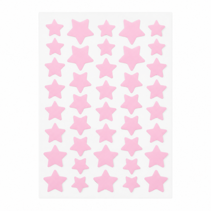 Star Acne Patches Pink 5 Sheets - 40 Stars Per Sheet, Hydrocolloid Blemish Stickers, Waterproof Sweat-Resistant Star Pimple Covers