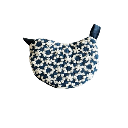 1 PCS Dark Blue Bird Shaped Pot Lid Lifter Heat Resistant Cotton Potholder - Embroidered Floral Kitchen Accessory for Saucepan Handles and Hot Cookware