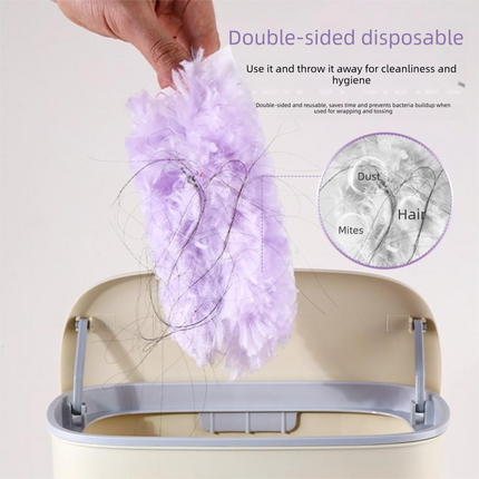 White Electrostatic Duster with Extendable Handle - Disposable Double-Sided 360 Degree Dust Removal Tool for Home Car and High Reach Cleaning