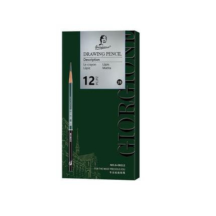 12-Pack 2B Graphite Sketching Pencils - Drawing Pencils for Fine Lines, Technical Drawing, Drafting, Sketching and Everyday Writing