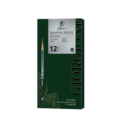 12-Pack 4B Graphite Sketching Pencils - Drawing Pencils for Fine Lines, Technical Drawing, Drafting, Sketching and Everyday Writing