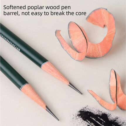 12-Pack 6B Graphite Sketching Pencils - Drawing Pencils for Fine Lines, Technical Drawing, Drafting, Sketching and Everyday Writing