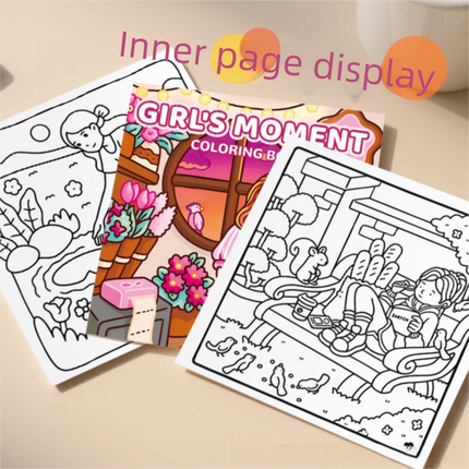 Relaxing Lifestyle Colouring Book - 20 x 20 cm Square Creative Colouring and Drawing Book with Detailed Everyday Scenes for Art, Colouring and Creative Projects