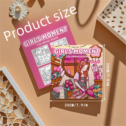 Relaxing Lifestyle Colouring Book - 20 x 20 cm Square Creative Colouring and Drawing Book with Detailed Everyday Scenes for Art, Colouring and Creative Projects