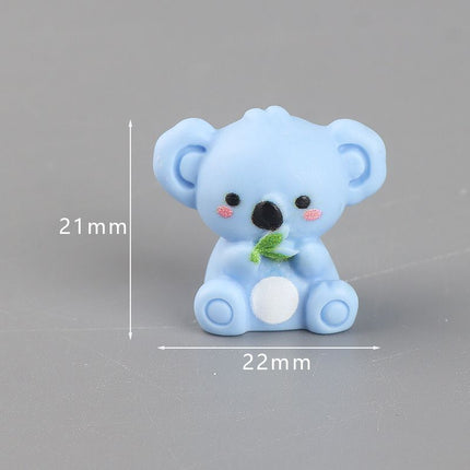 6-Pack Mini Koala Figurines - Cute 3D Resin Animal Ornaments, Assorted Designs for DIY Crafts, Desk, Car, Shelf and Small Decorative Displays