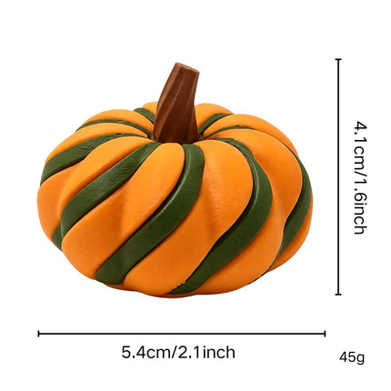 2 Pack 3D Printed Spiral Pumpkin Decoration - Pink and White Twisted Rib Design, Lightweight Halloween Tabletop Ornament for Autumn Home and Party Decor