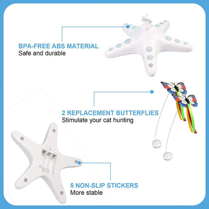 Starfish Butterfly Cat Teaser Toys