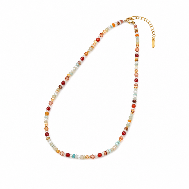 Multicolour Tourmaline Stone and Pearl Beaded – product detail
