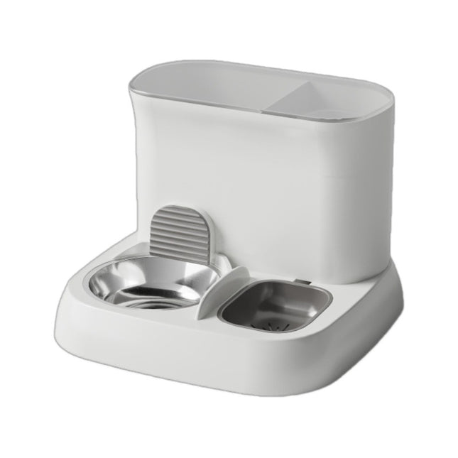Pet automatic feeding water dispenser stainless steel bowl grey 28.5 28.5 25CM V888-ELOSUNG966