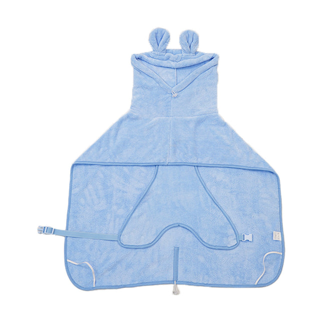 Blue Hooded Dog Bathrobe