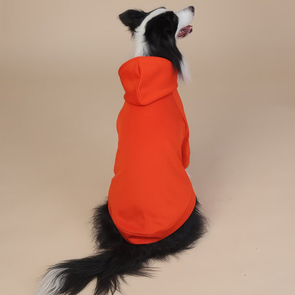 Orange Classic Dog Sweatshirt with Hood & Drawstrings - For Large Dogs (Size : 3XL)