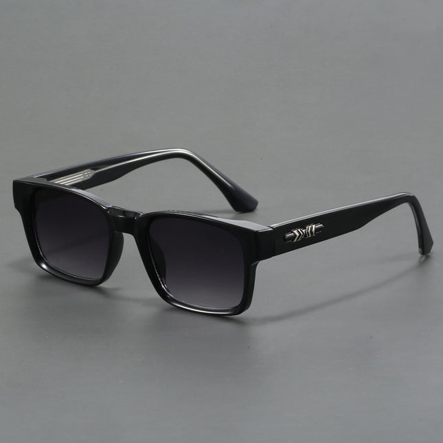 Black Trendy Oversized Lightweight Blue Light Blocking Sunglasses for Men