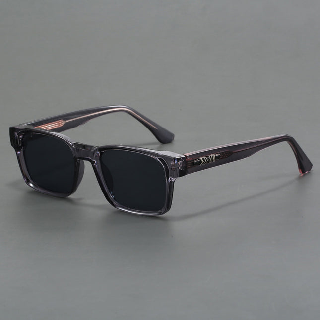 Dark Grey Trendy Oversized Lightweight Blue Light Blocking Sunglasses for Men