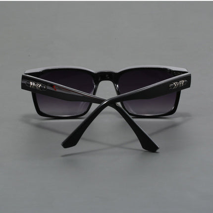 Blue And Brown Trendy Oversized Lightweight Blue Light Blocking Sunglasses for Men - Anti-Fog, Photochromic, and UV Protection