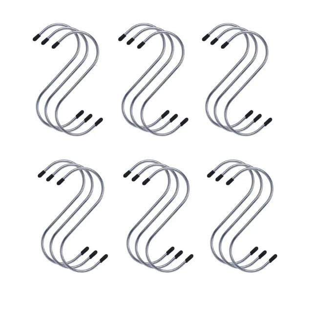18 Pcs Multipurpose Durable Utility S Hooks for Hanging V915-HO0339X6 in Stainless Steel