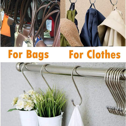 18 Pcs Multipurpose Durable Utility S Hooks for Hanging