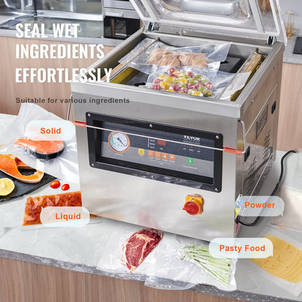 DZ-400/2F Automatic Vacuum Sealer Food Vacuum Sealing Packing Machine 220V