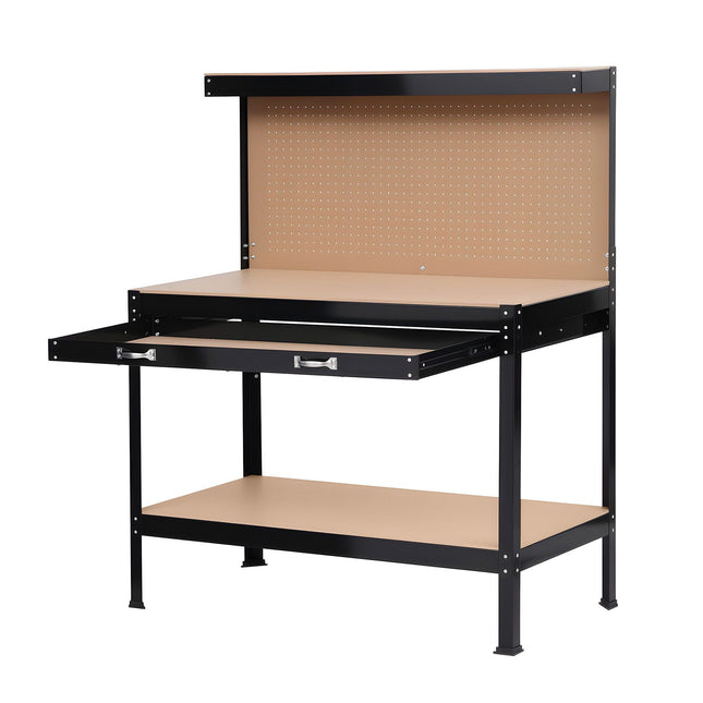 Giantz Workbench with Pegboard and Ultra-Wide 120cm Work Table for Garage DIY 20 Hooks – product detail