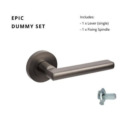 10023.D.GN | Epic Dummy - Non-Handed Graphite Nickel includes spindle | Zanda Architectural