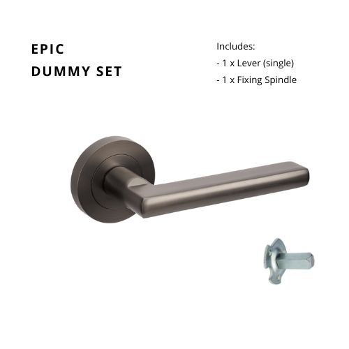 10023.D.GN | Epic Dummy - Non-Handed Graphite Nickel includes spindle | Zanda Architectural