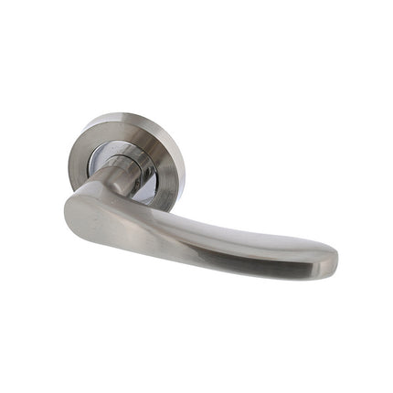 10040.BN/CP | Stride Door Handle Leverset Only BN/CP Two Toned | Zanda Architectural