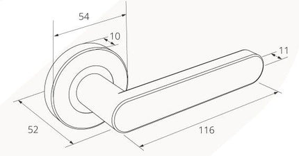 10094.3.WHT | Duke Lever Round Rose Entrance Set 70mm Key/Turn White | Zanda Architectural