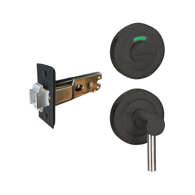 Disabled Sliding Door Privacy Turn with Indicator Bolt Matt Black 10422.BLK Zanda