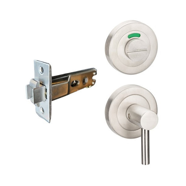 Disabled Sliding Door Privacy Turn with Indicator Stainless Steel 10422.SS Zanda | Decorus Hardware