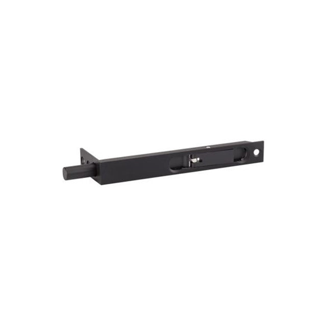 10423.BLK | Economy Flush Bolt Solid Brass 152x19mm Matt Black | Zanda Architectural