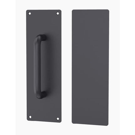 10430.BLK | Push and Pull Plate Set 300mm Matt Black | Zanda Architectural