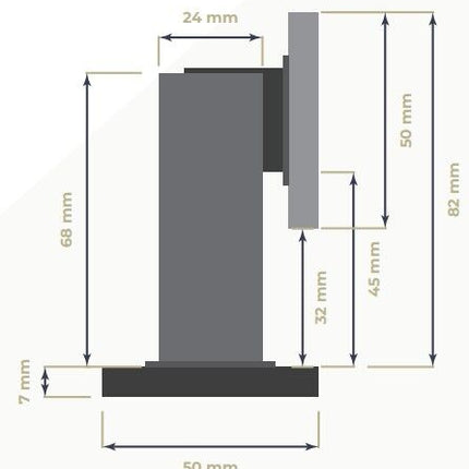 10500.GN | Habitat Magnetic Door Stop Graphite Nickel | Zanda Architectural