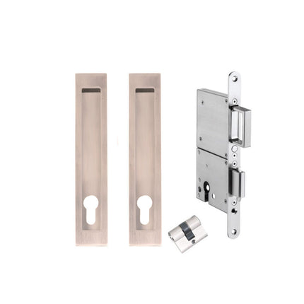 Verve Heavy Duty Sliding Door Lock Kit 300 x 37mm Graphite Nickel 10548.GN Zanda | Decorus Hardware