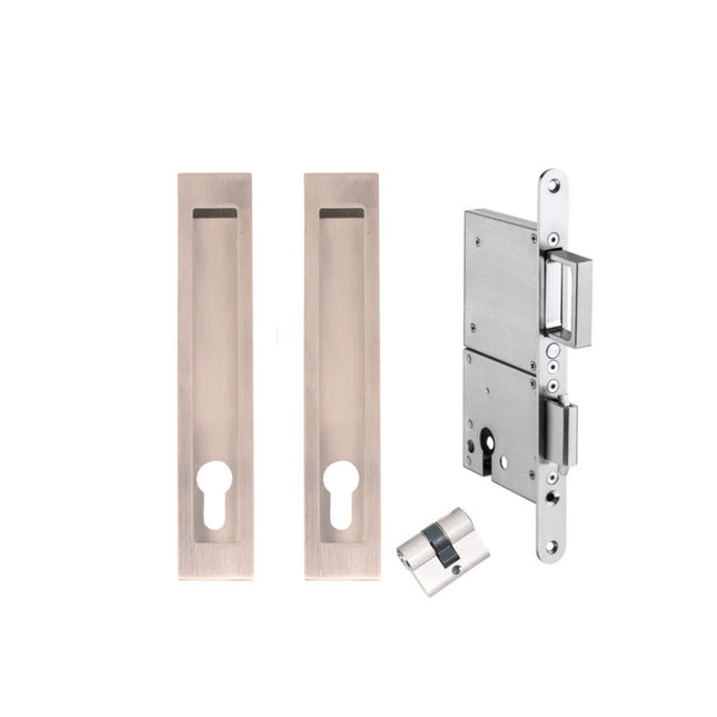 Verve Heavy Duty Sliding Door Lock Kit 300 x 37mm Graphite Nickel 10548.GN Zanda | Decorus Hardware
