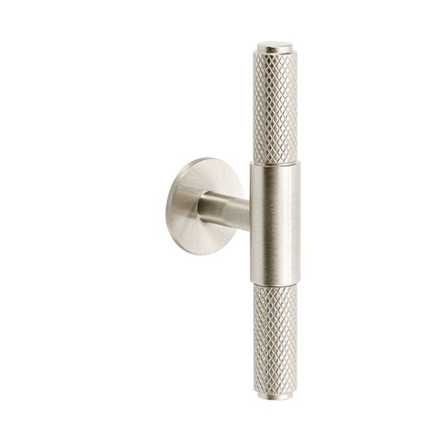 Zurich Knurled Cabinet T-Bar Handle Brushed Nickel 10697.BN Zanda | Decorus Hardware