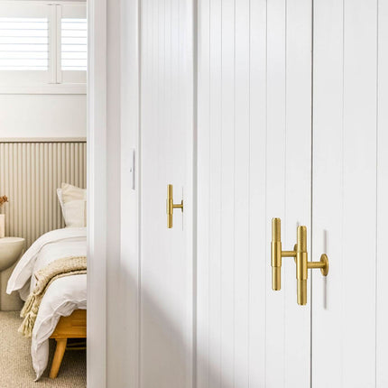 10697.GN | Zurich Knurled Cabinet T-Bar Handle Graphite Nickel | Zanda Architectural