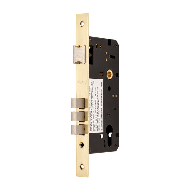 Euro Mortice Lock 60mm Satin Brass 1143.SB Zanda | Decorus Hardware