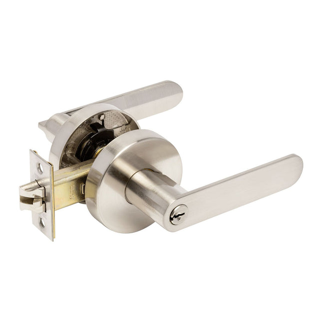 11503.BN | Sceptre Door Handle Entrance Set Brushed Nickel | Zanda Architectural