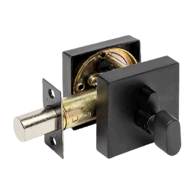 Triad Square Slimline Single Deadbolt Key/Turn Matt Black 11516.BLK Zanda | Decorus Hardware