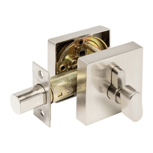 Triad Square Slimline Single Deadbolt Key/Turn Brushed Nickel 11516.BN Zanda | Decorus Hardware