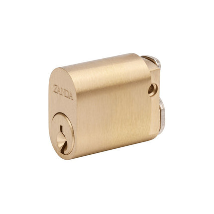 Oval Cylinder 6 Pin Satin Brass 1160.SB Zanda | Decorus Hardware