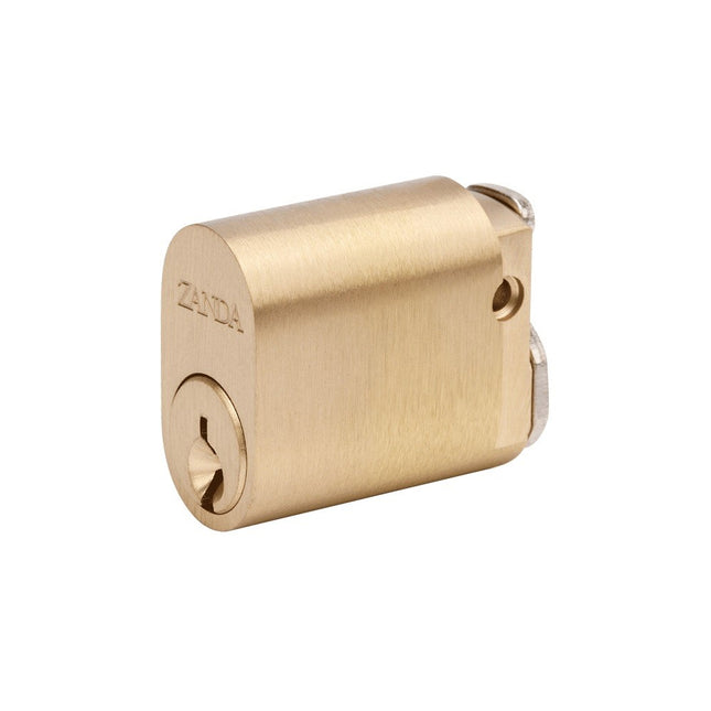 Oval Cylinder 6 Pin Satin Brass 1160.SB Zanda | Decorus Hardware