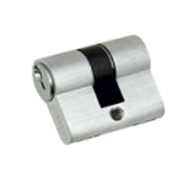 Euro Double Cylinder 3 Pin (Key/Key) Keyed to Differ 40mm Brushed Nickel 1178.BN Zanda | Decorus Hardware