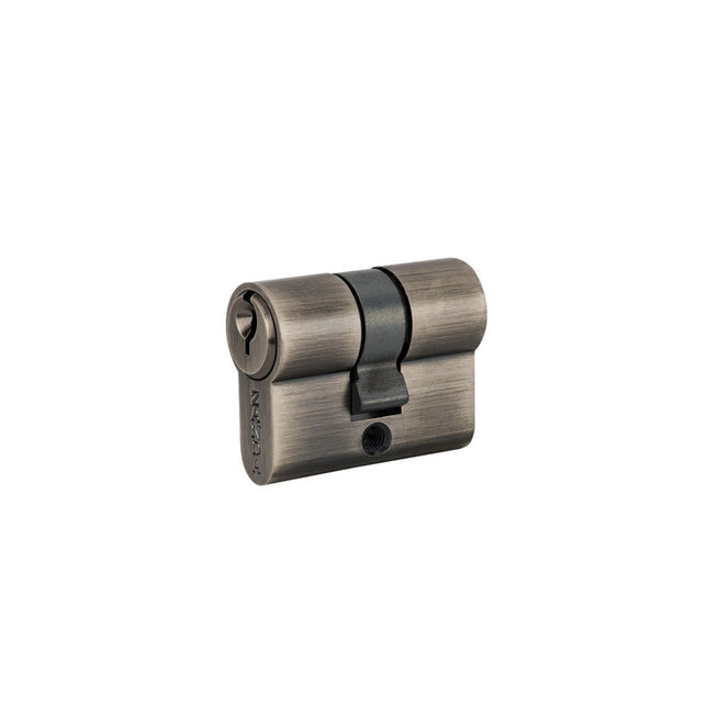 Euro Double Cylinder 3 Pin (Key/Key) Keyed to Differ 40mm Graphite Nickel 1178.GN  Zanda | Decorus Hardware
