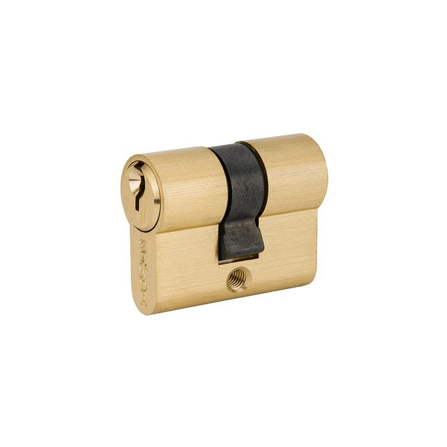 Euro Double Cylinder 3 Pin (Key/Key) Keyed to Differ 40mm Satin Brass 1178.SB Zanda | Decorus Hardware