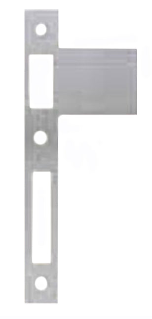 1187LSS Extended Strike Plate Left Hand Satin Stainless Steel 86mm Zanda | Decorus Hardware