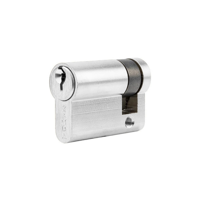 Euro Half Cylinder Key 35mm Satin Chrome 1199.SC Zanda | Decorus Hardware