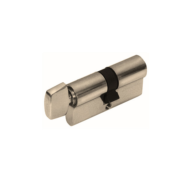 Euro Single Cylinder 5 Pin (Key/Turn) Keyed to Differ 90mm Brushed Nickel 1225.BN Zanda