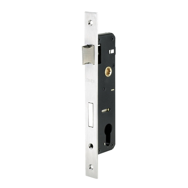 Euro Narrow Backset Mortice Lock 30x48mm Stainless Steel 1226SS Zanda | Decorus Hardware
