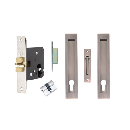 Verve Sliding Door Lock Kit Graphite Nickel 200 x 37mm 1269.GN Zanda | Decorus Hardware
